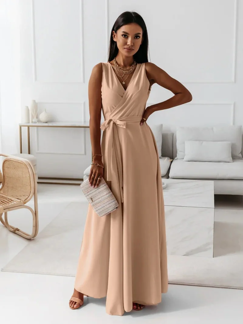 Anya Robe Longue Femme – Élégante Robe Portefeuille avec Coupe Flatteuse & Confort Respirant - Image 2