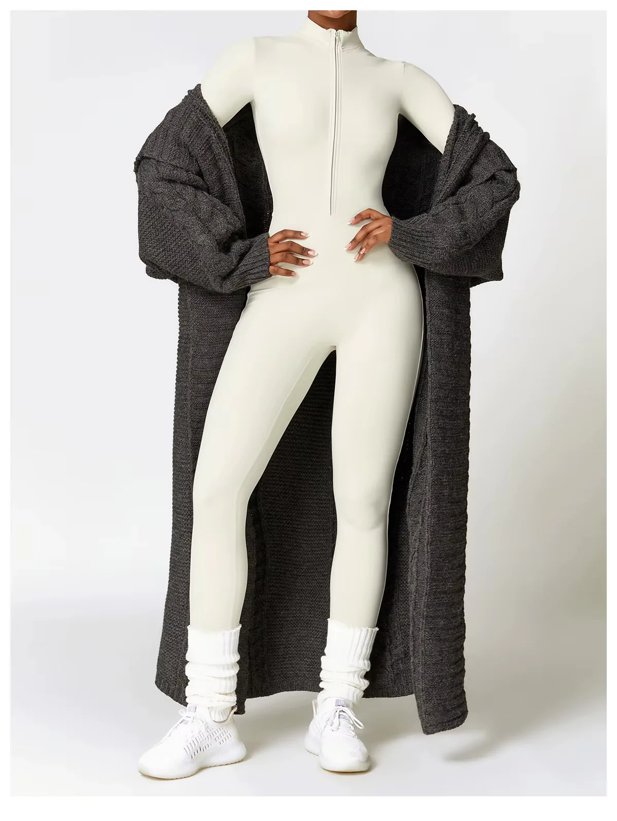 Combinaison Hiver Femme Eya – Combinaison en Polaire Chaude avec Stretch et Col Réglable - Image 11