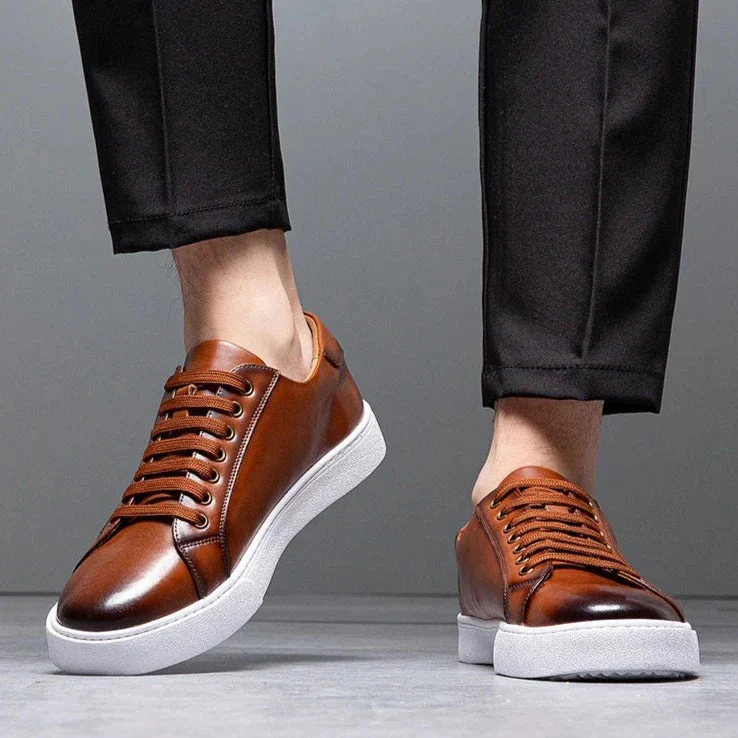 David Baskets en Cuir pour Homme – Baskets Élégantes en Cuir Véritable avec Semelle Confortable & Design Intemporel - Image 10