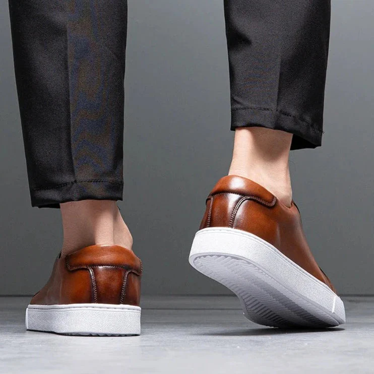 David Baskets en Cuir pour Homme – Baskets Élégantes en Cuir Véritable avec Semelle Confortable & Design Intemporel - Image 12