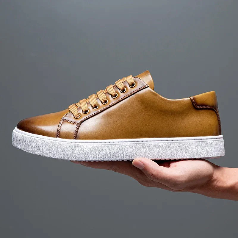 David Baskets en Cuir pour Homme – Baskets Élégantes en Cuir Véritable avec Semelle Confortable & Design Intemporel - Image 20