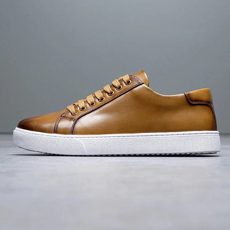 David Baskets en Cuir pour Homme – Baskets Élégantes en Cuir Véritable avec Semelle Confortable & Design Intemporel - Image 21