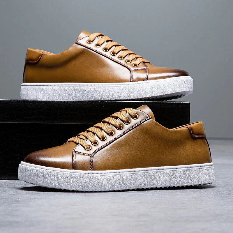 David Baskets en Cuir pour Homme – Baskets Élégantes en Cuir Véritable avec Semelle Confortable & Design Intemporel - Image 22