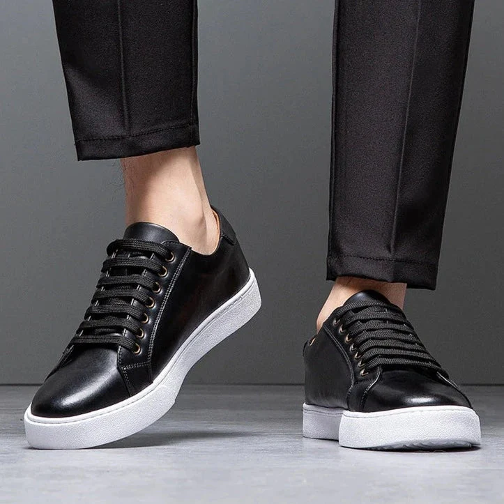 David Baskets en Cuir pour Homme – Baskets Élégantes en Cuir Véritable avec Semelle Confortable & Design Intemporel - Image 3