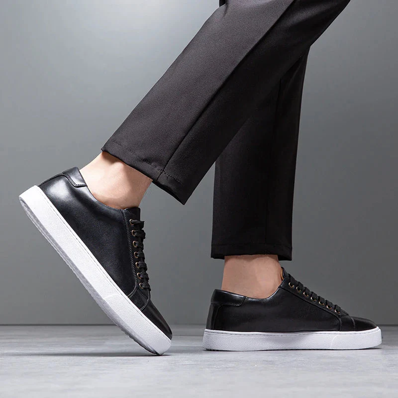 David Baskets en Cuir pour Homme – Baskets Élégantes en Cuir Véritable avec Semelle Confortable & Design Intemporel - Image 4