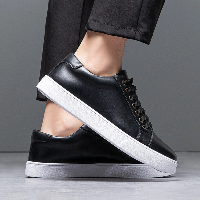 David Baskets en Cuir pour Homme – Baskets Élégantes en Cuir Véritable avec Semelle Confortable & Design Intemporel - Image 5