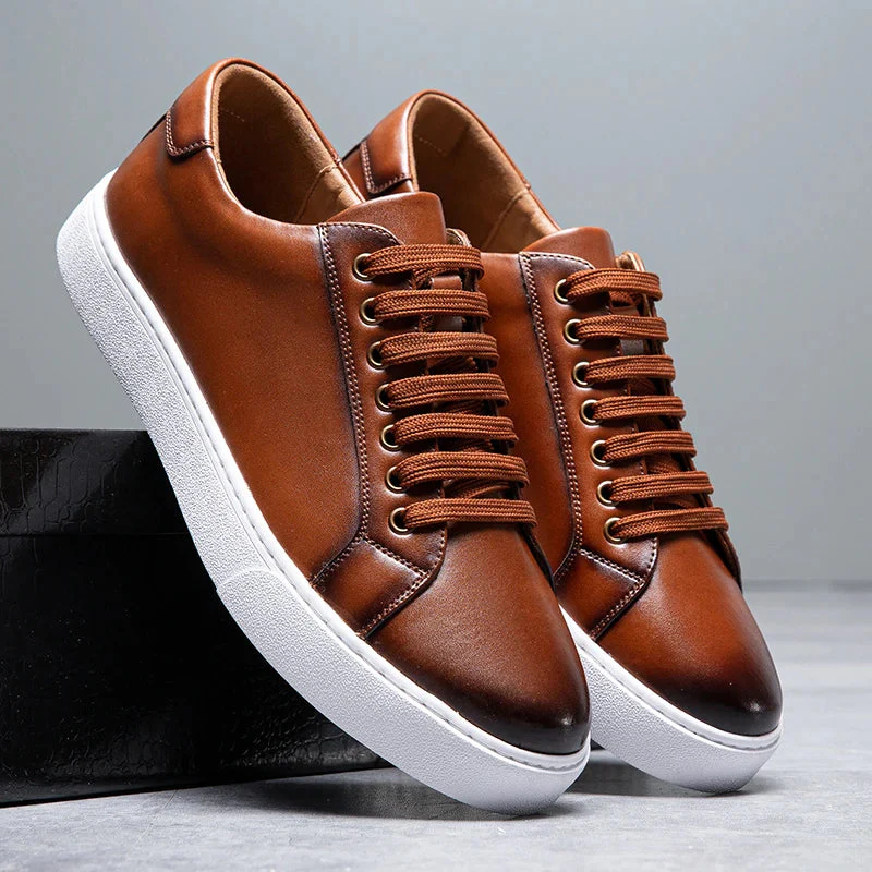 David Baskets en Cuir pour Homme – Baskets Élégantes en Cuir Véritable avec Semelle Confortable & Design Intemporel - Image 7