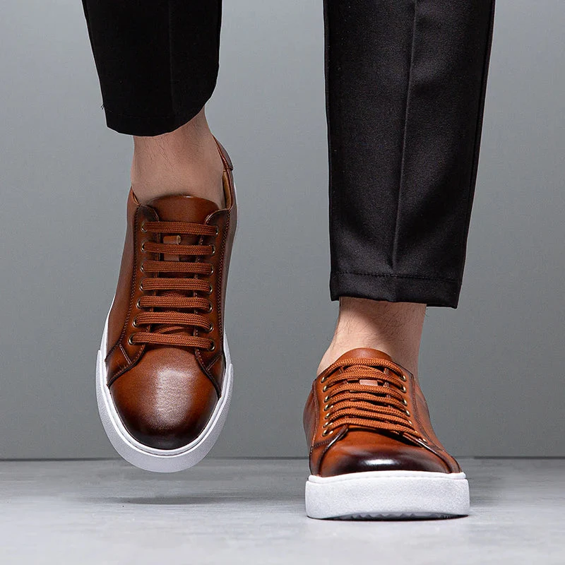 David Baskets en Cuir pour Homme – Baskets Élégantes en Cuir Véritable avec Semelle Confortable & Design Intemporel - Image 9