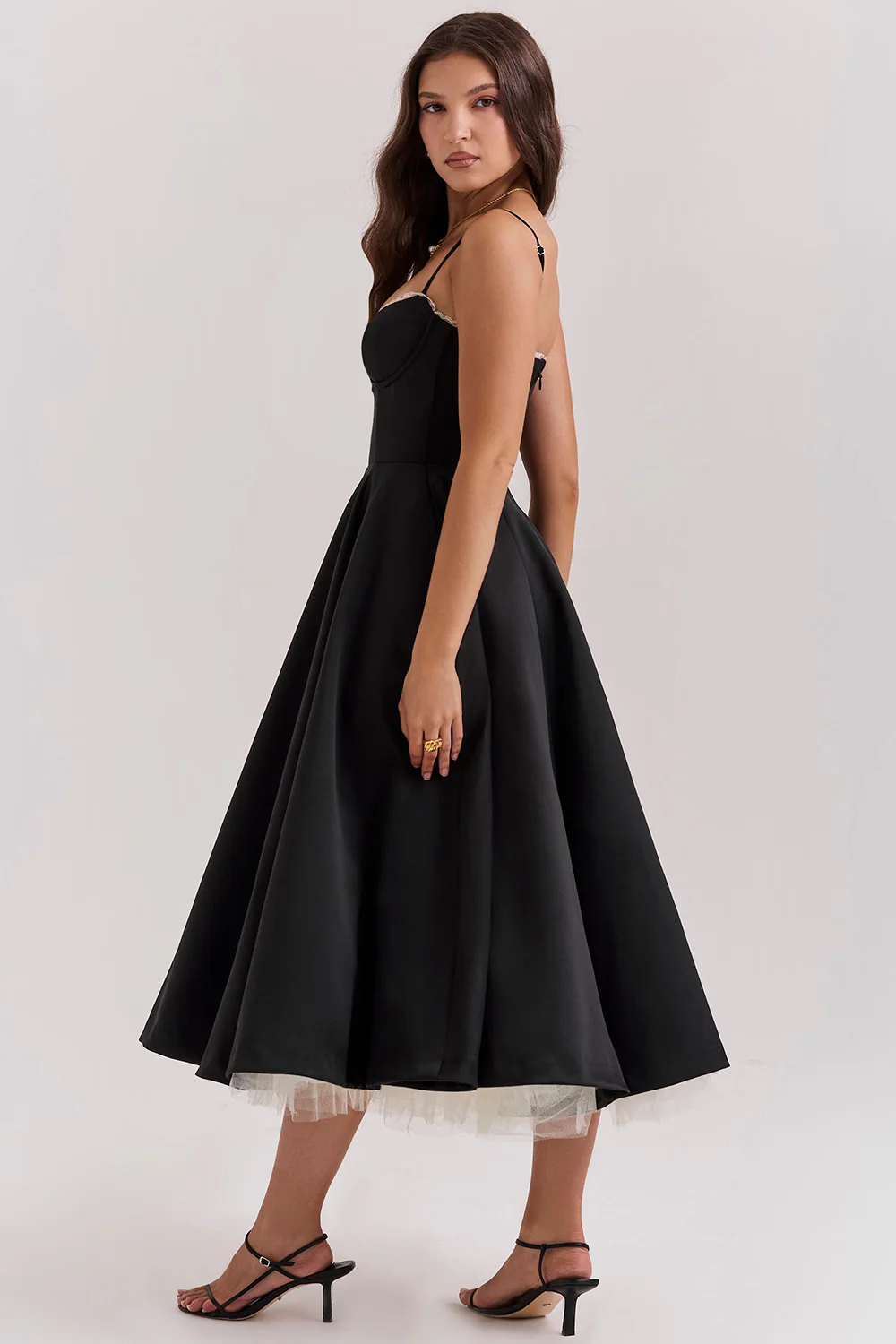 Dawn Robe Midi Femme – Élégante Robe en Tulle avec Bretelles Réglables & Coupe Confortable - Image 12