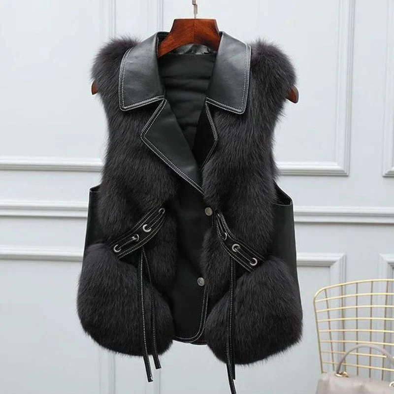 Dilara Gilet Femme en Fausse Fourrure – Design Élégant avec Coupe Ajustable & Doublure Douce - Image 10