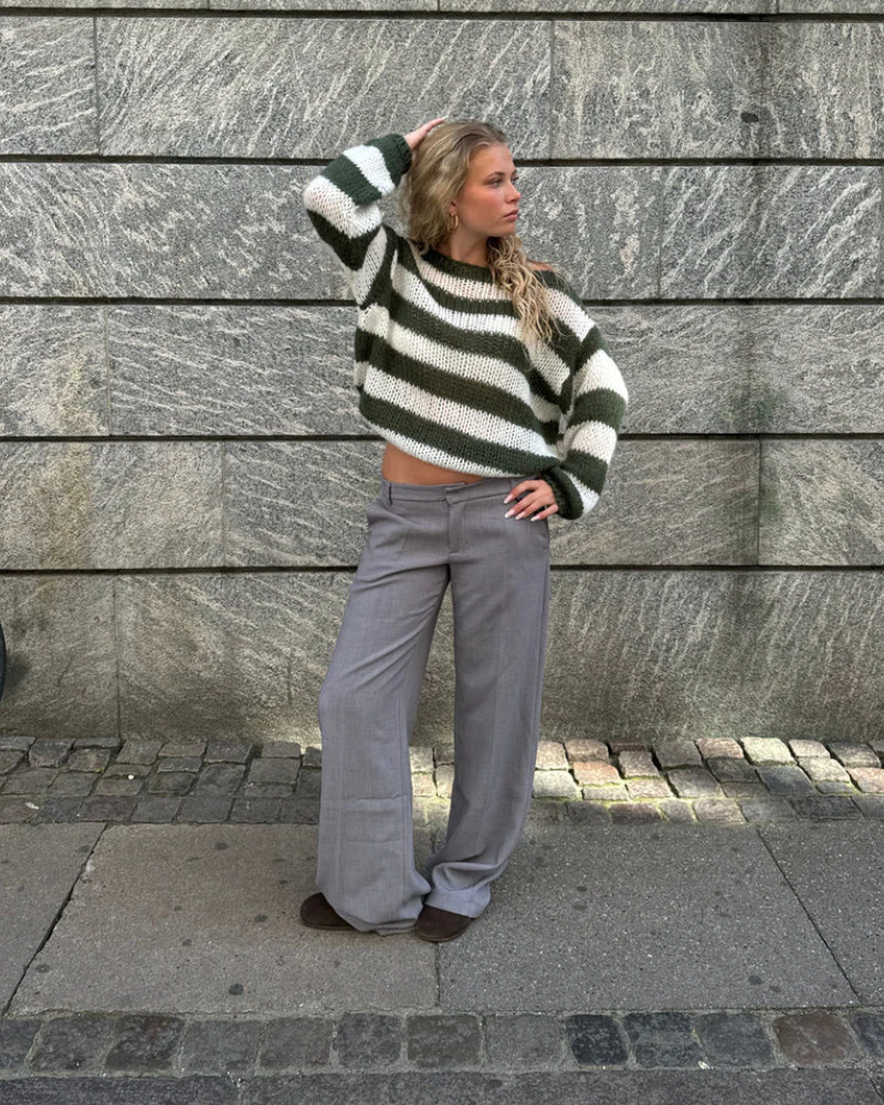 Louisa Pull Femme en Tricot – Pull Oversize Rayé en Matière Douce au Design Tendance - Image 4