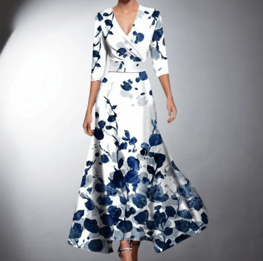 Robe Femme Nunna – Motif Fleuri Élégant avec Coupe Cintrée & Tissu Léger - Image 3