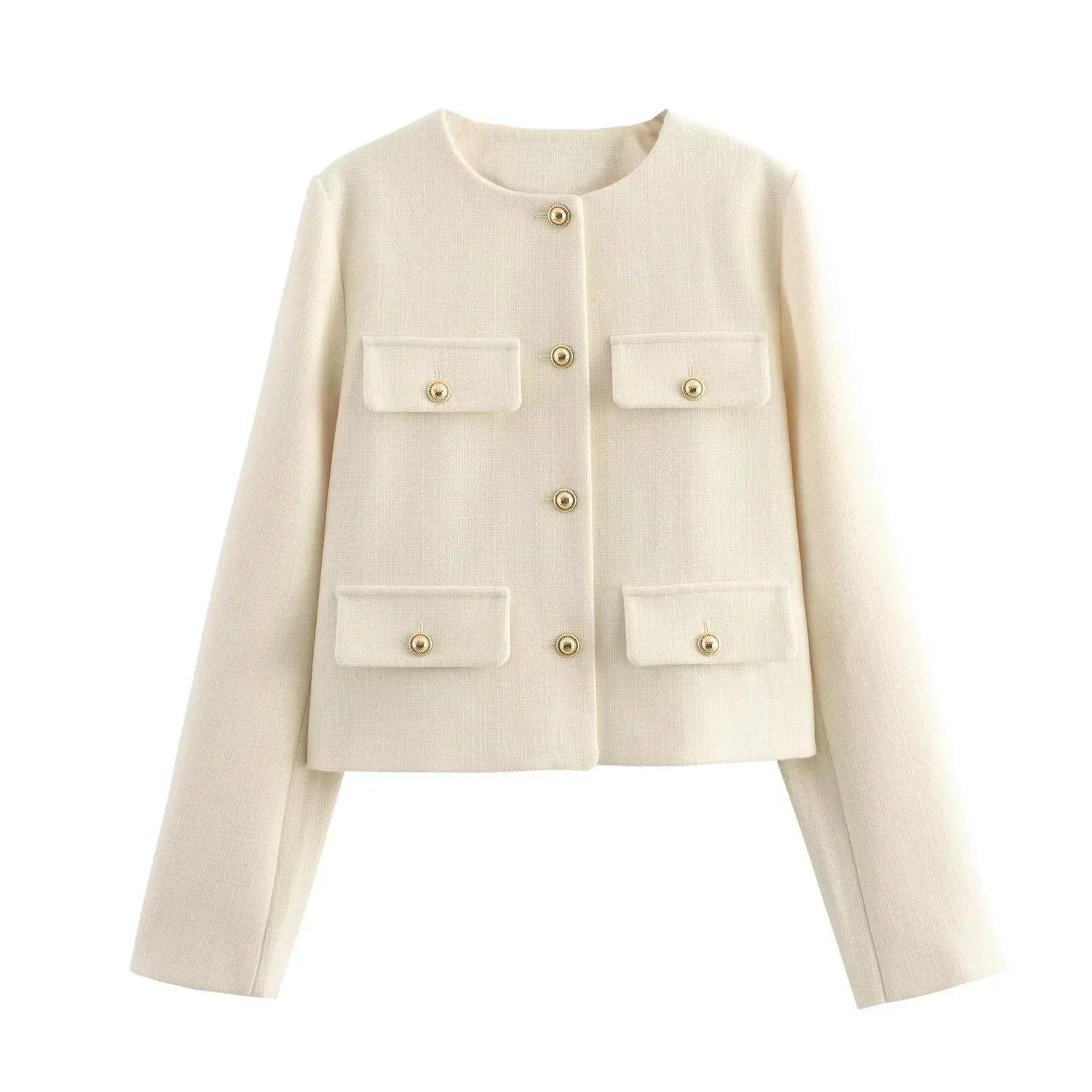 Sara Veste de Luxe Femme – Veste Cintrée avec Boutons Dorés et Silhouette Élégante - Image 5